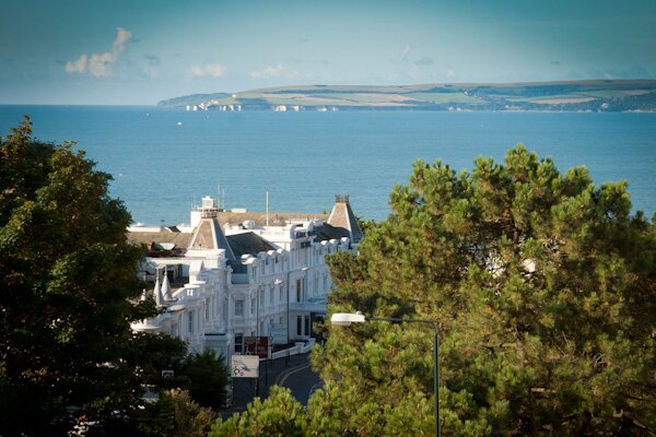 Bournemouth sea and cliff view