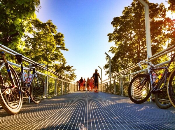 Bikers in the morning