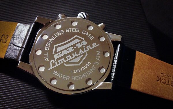 Vostok Europe Gaz-14 Limousine wristwatch backplate