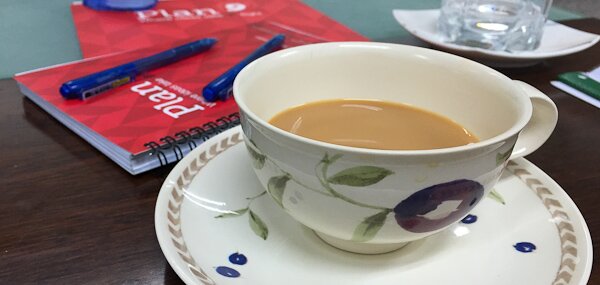 Cup of chai at Plan9 in Lahore, Pakistan